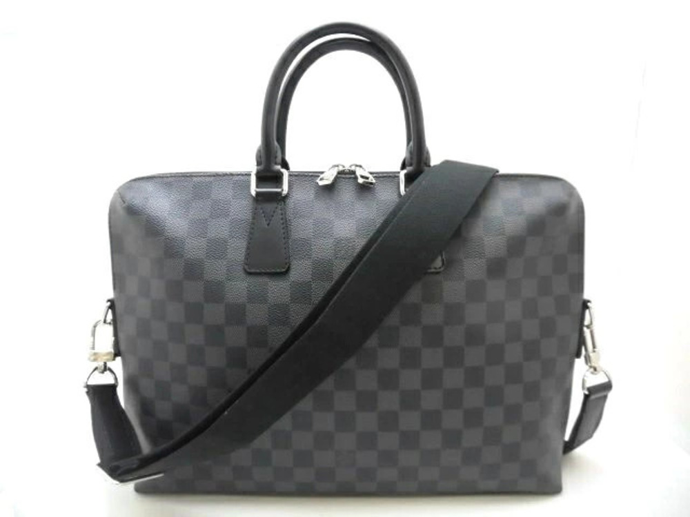 LOUIS VUITTON PDJ Port Jour Business Bag Damier Graphite Black